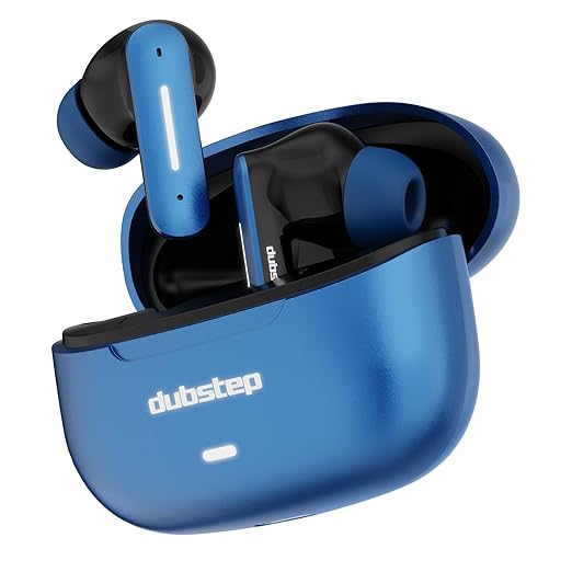Dubstep Buzz X6 Upto 54hrs Playtime|13mm Neodymium Driver| XBass® Technology|TWS Ear Buds Wireless Earphones with mic -Blue